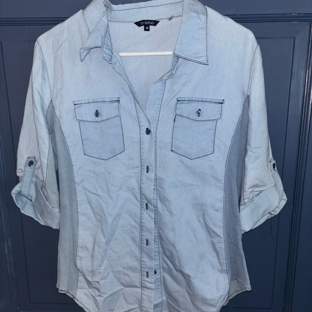 Ci Sono Sky Blue Button up Casual Shirt